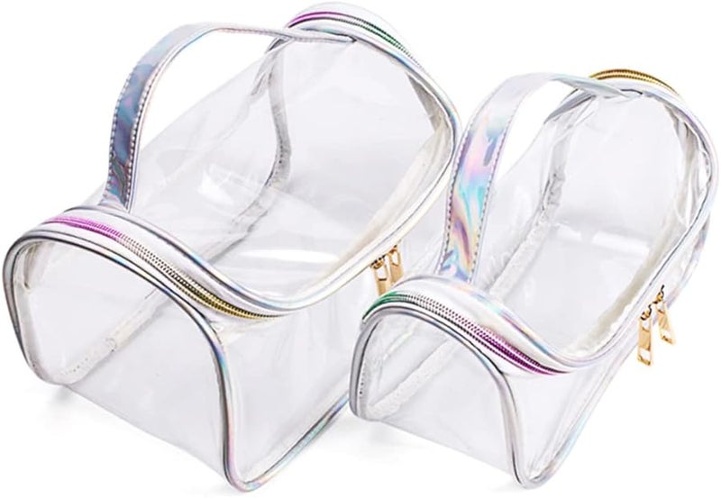 Transparent Small Toiletry Bag For Women Portable Travel Makeup Organizer - Image 2